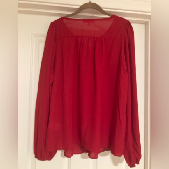 Boho Solid Shirring Detailed Blouse Top size small - Picture 7 of 7